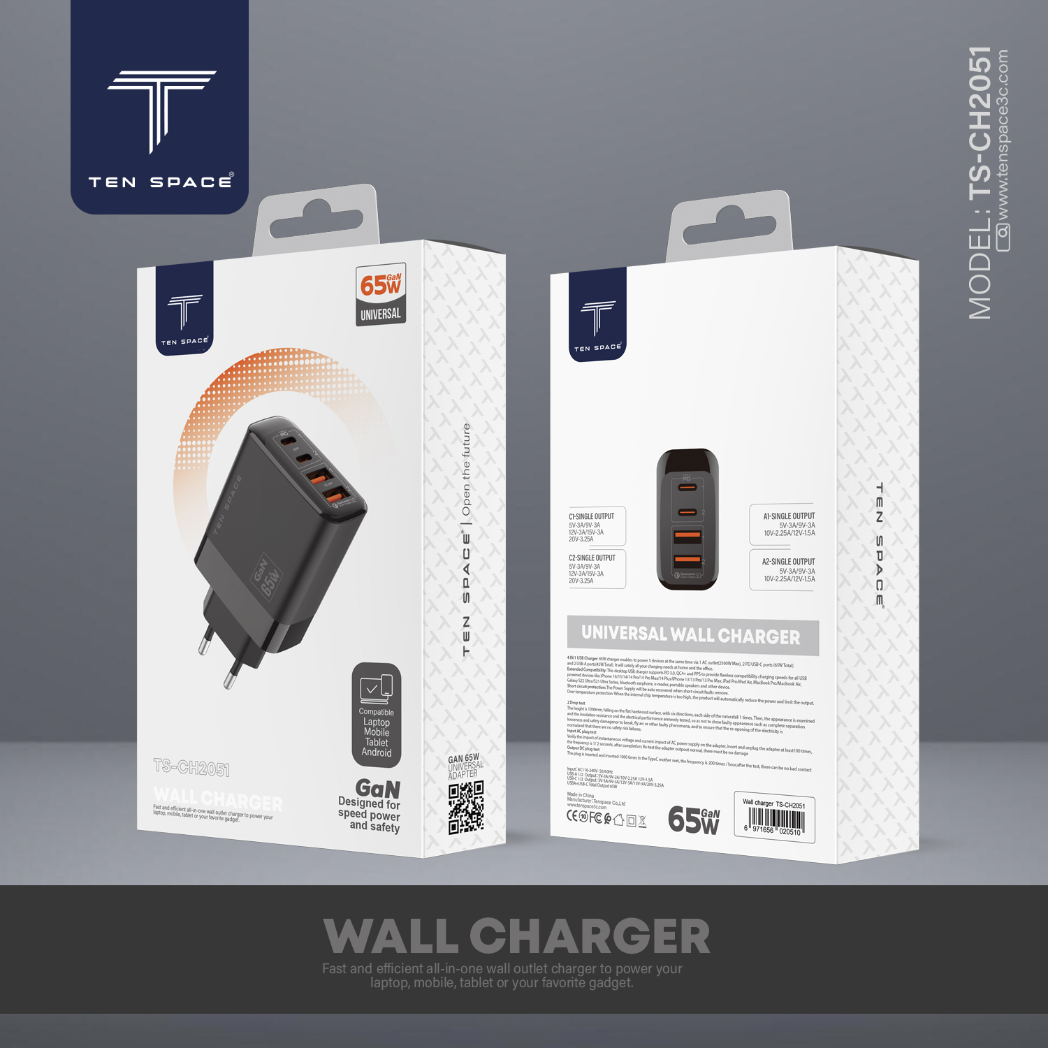 Chargeur Universel 65W (Modèle : TS-CH2051) – Image 2