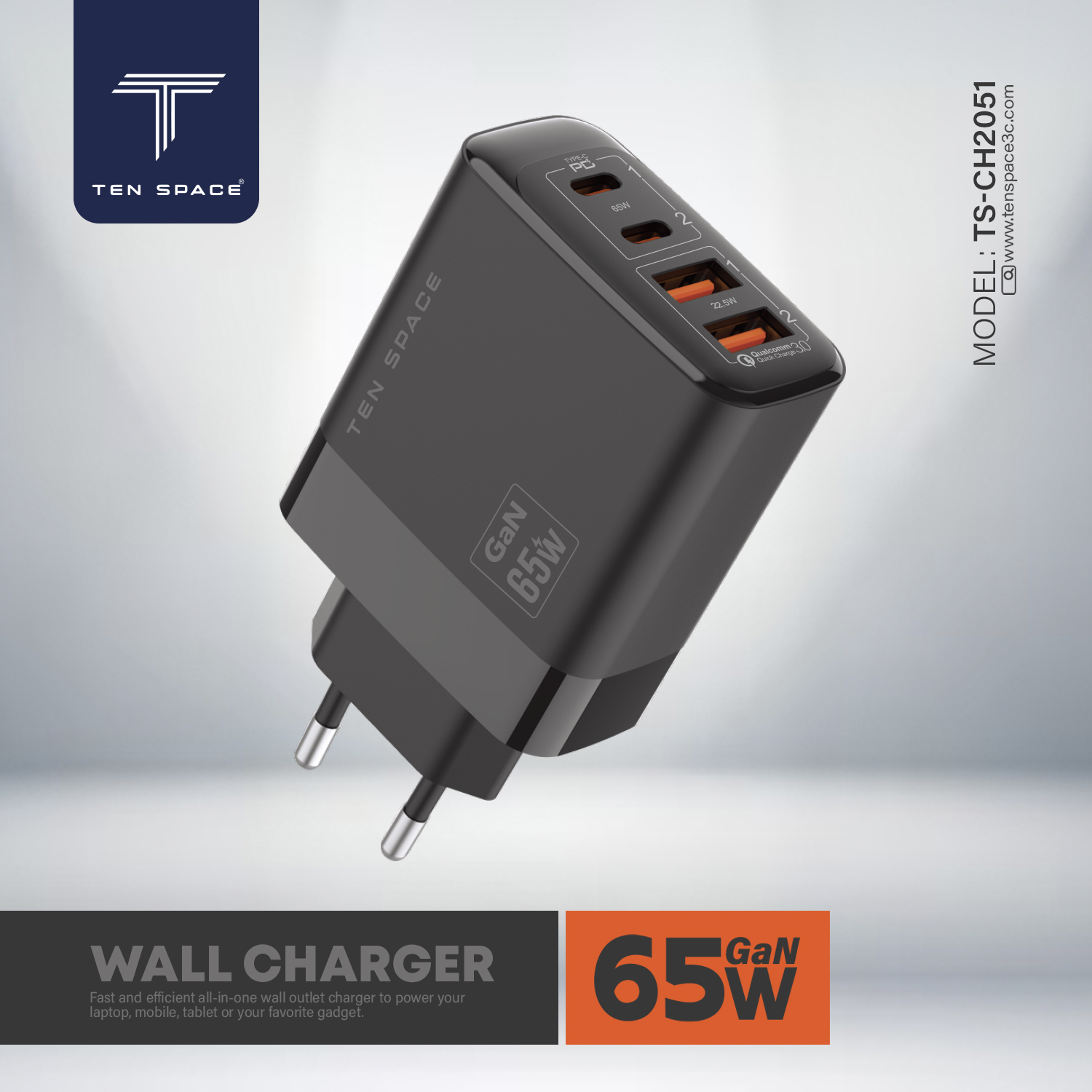Chargeur Universel 65W (Modèle : TS-CH2051)