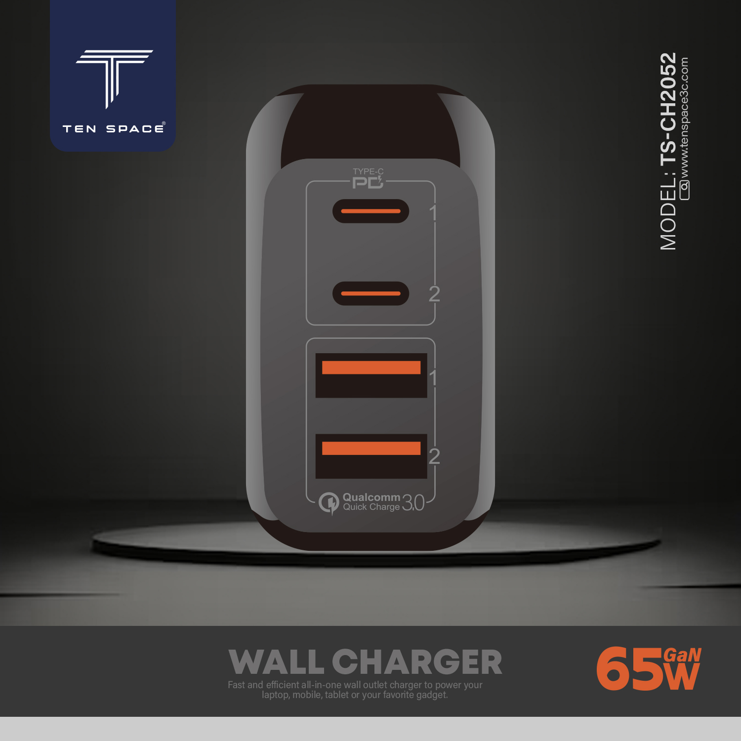 Chargeur Universel 65W (Modèle : TS-CH2051) – Image 4